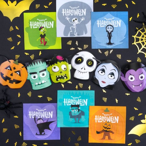 HALLOWEENSKÉ obrúsky MONSTER PUMPKIN GHOST VAMPIRE 12 ks