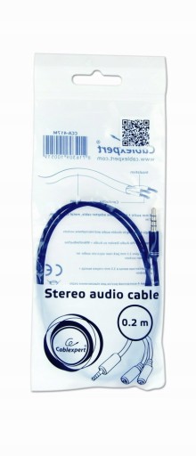 Adaptér 4PIN samec zástrčka 2x mini Jack 3,5mm zásuvky