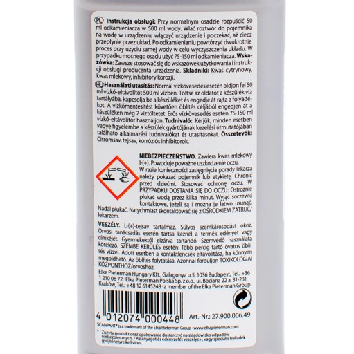 Odstraňovač vodného kameňa pre univerzálne kávovary Scanpart 250ml
