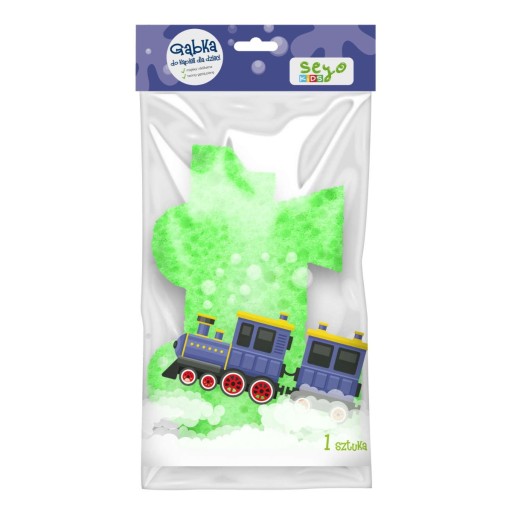 Seyo Detská špongia do kúpeľa Train 1 ks.