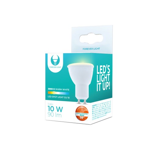 GU10 1W 38° 90lm teplá LED žiarovka do podhľadu