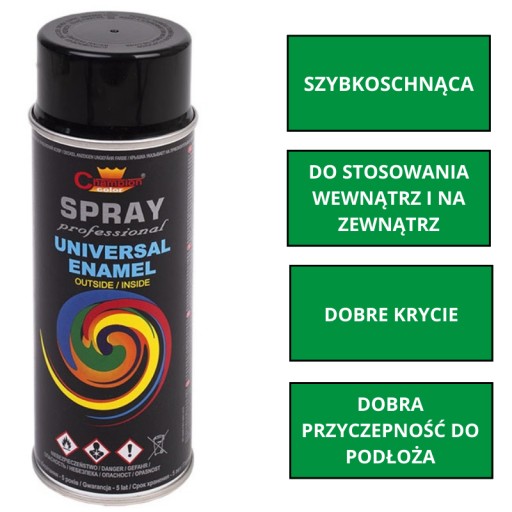 Univerzálna farba v spreji Champion Matte 400 ml RAL 9005