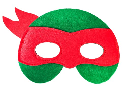 PLSTENÁ MASKA NINJA KORYTNAČKY RAPHAEL KARNEVAL