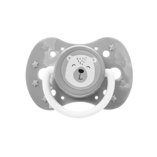 SILIKÓNOVÝ SYMETRICKÝ UKLIDŇUJÚCI cumlík 6m+ DOBÍJACÍ
