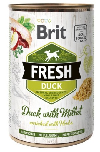 Brit Fresh Kačica a proso mokré krmivo pre psov 400g