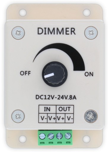 Manuálny stmievač LED DIMMER 12V 24V 8A 96W ovládanie
