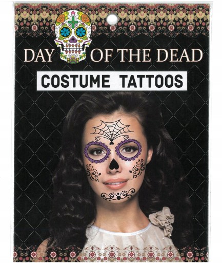 HALLOWEENSKÉ TETOVANIE UMÝVAJÚCOU VODOU RÔZNE VZORKY