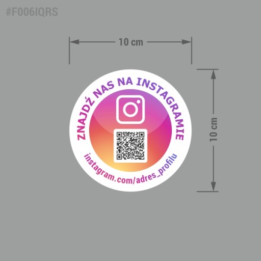 Instagram QR nálepka 10x10