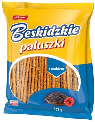 Aksam Beskidzkie Tyčinky s makom 175g