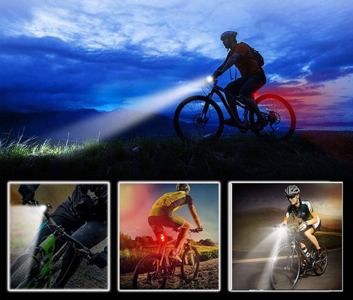 Svetlo na bicykel PREDNÉ ZADNÉ LED svetlo na riadidlá bicykla VÝKONNÉ USB jasné