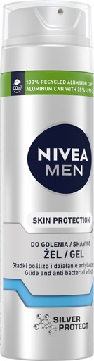 NIVEA MEN SILVER PROTECT Antibakteriálny gél na holenie 200 ml
