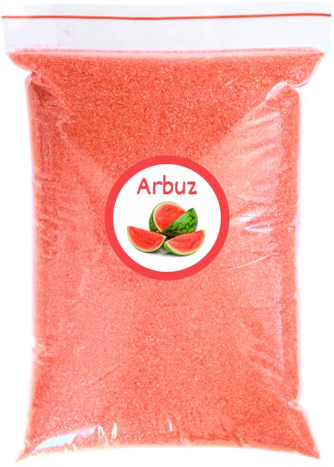 Cukor na cukrovú vatu Vodný melón 1kg Vodný melón Ružový farebný Suchý