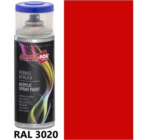 Sýtočervený lak 400 ml, lesklý RAL 3020