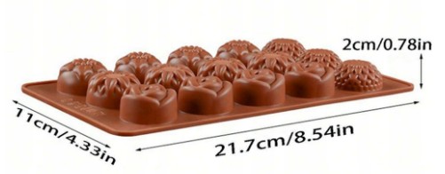 SILIKÓNOVÁ FORMA NA ČOKOLÁDY, PRALINY, ŽELÉ, 4 KVETY KVETY