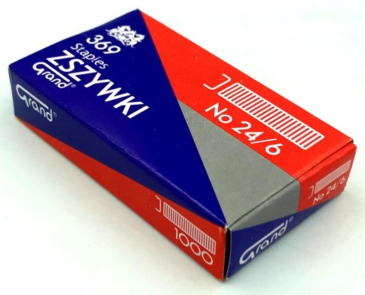 Sponky z pozinkovanej ocele Grand 24/6 1000 ks. x3 balíky