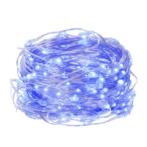 DRÔTOVÉ SVIETIDLÁ 10 LED BATÉRIOVÉ MODRÁ 10 LED