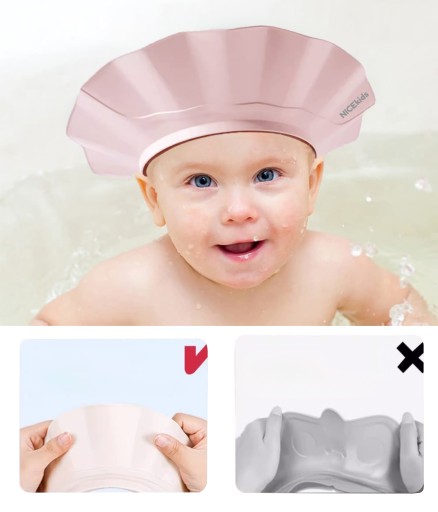 NICEKIDS PREMIUM SWIMMING BRIDGE KUKÚČA NA UMÝVANIE HLAV PRE DETI KÚPANIE RUŽOVÁ