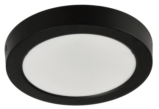LED stropné svietidlo prisadené na povrch 18W 1980lm 4000K neutrálne čierne okrúhle