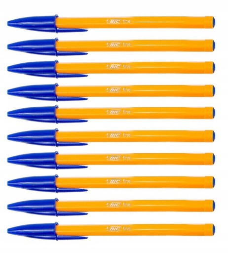 Oranžovo modré guľôčkové pero BIC 10 ks