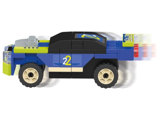 Vozidlo z kociek so 67-dielnym pohonom rally auta Playtive