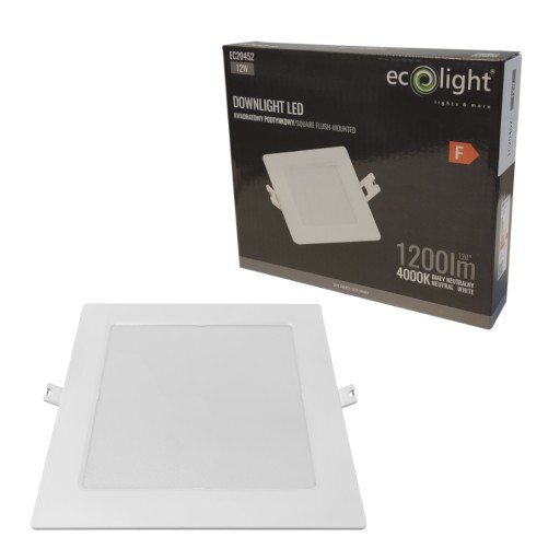 Zápustné stropné svietidlo LED 12W 4000K 1200lm neutrálne IP20 vnútorné