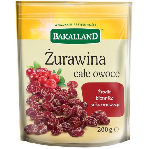 BAKALLAND SUŠENÉ BRUSNICE CELÉ OVOCIE 200G