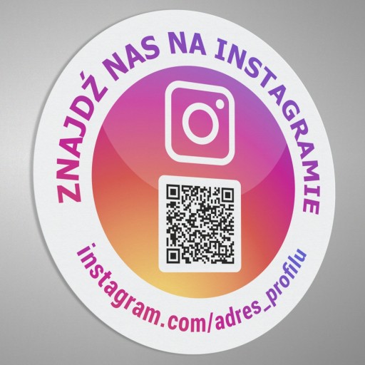 Instagram QR nálepka 10x10
