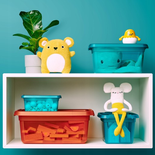 Nádoba Home plastový box s vrchnákom Moxom BaseStore 3 L Blue