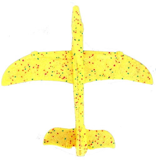 HRAČKA KITE PRE DETI LIETADLO STYROFOAM Šípka VTÁK KLUZÁK ŽLTÝ