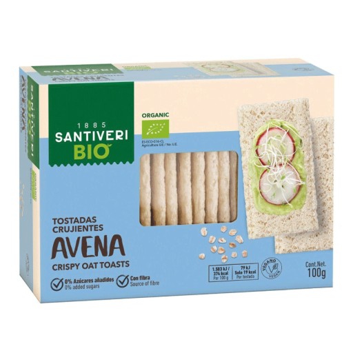 BIO ovsený knäckebrot, bez cukru, 100g vegan