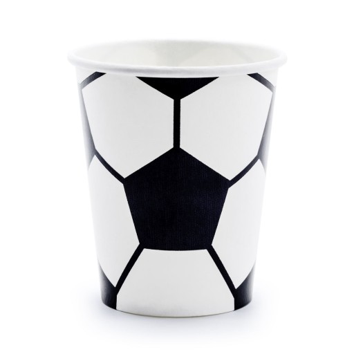 FUTBALOVÉ papierové poháre 220 ml 6 ks na narodeniny fanúšika