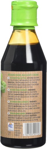 Grécky balzamikový krém s bazalkou, na šaláty, syry, pizzu, Messino 250 ml