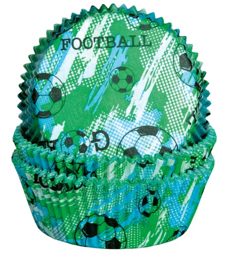 MUFFIN LINERS formičky na košíčky DEKORÁCIE narodeninové FUTBAL