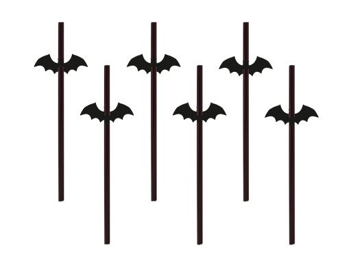 Bio slamky Halloween bat 6 ks