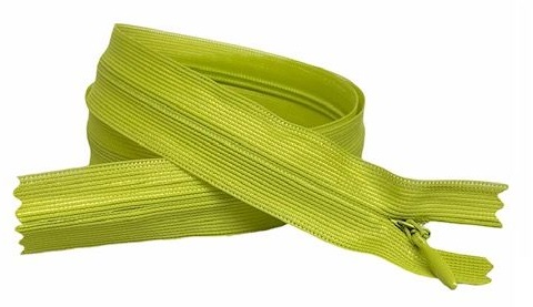 Pevný skrytý zips pistáciový 22 cm