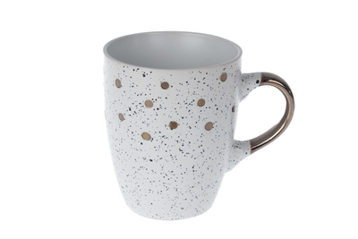 HRNČEK BIELY PORCELÁN 320ml ZLATÝ zdobený