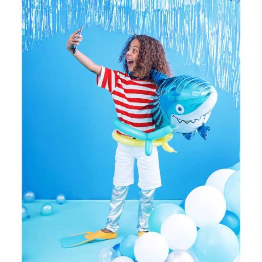 Fólia na ryby SHARK BALÓN VEĽKÝ žralok MODRÁ