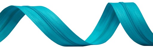 3mm páska na špirálový zips, TYRKYSOVÁ, 2 zipsy, 1 meter