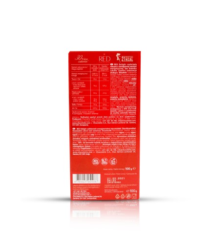 MLIEČNA čokoláda bez cukru Red Delight 100g