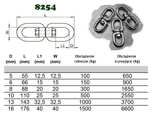 6mm OTOČNÝ 6x66 OKO-OKO kyselinovzdorný nerez inox A4 8254 (1)