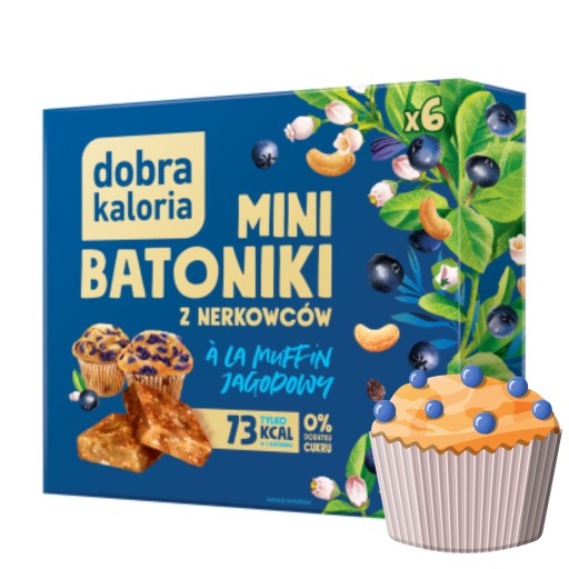 Mini Dobra kalorická tyčinka, bobule, zdravá desiata