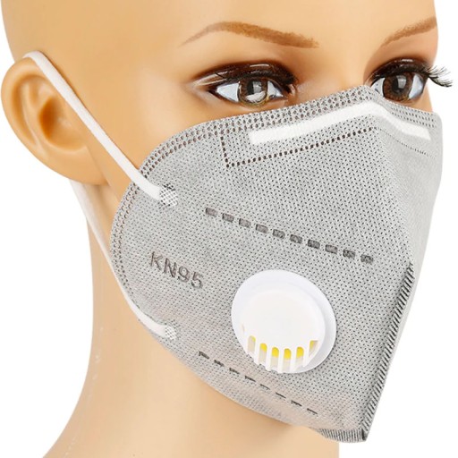 FFP2 OCHRANNÁ MASKA S ANTI-SMOGOVÝM VENTILOM, ŠEDÁ