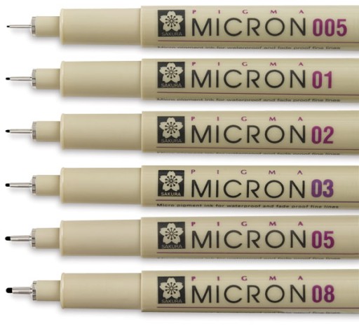 Kresliace pero Pigma Micron Sakura – čierne