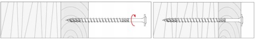 Stolárske skrutky 6x50 mm 100 ks Kotúč TORX Klimas WKCP