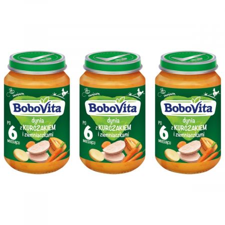 Bobovita Tekvica s kuracím mäsom a zemiakmi 3x190g