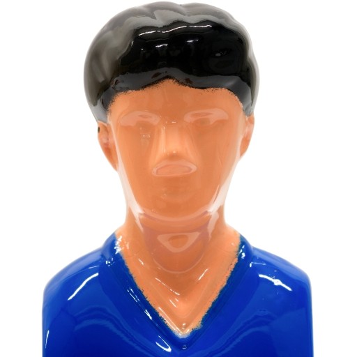 MODRÝ FUTBALista POSTAVA FUTBALOVÉHO HRÁČA