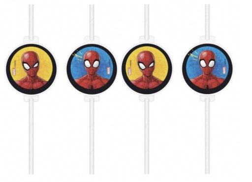 Spiderman Spider-Man slamky na pitie, 4 kusy