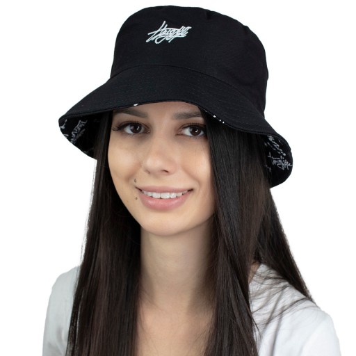 BUCKET HAT obojstranná čiapka s nápisom