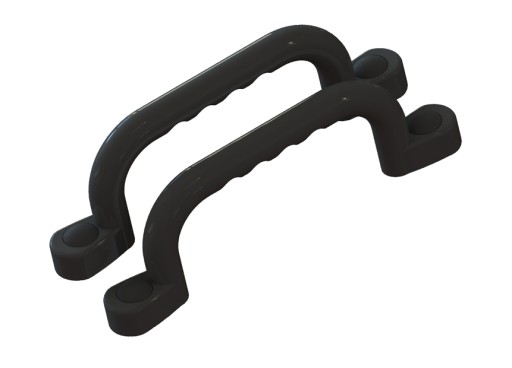 SLNKO - IHRISKO RÚČKY 240 mm - 2 ks SO SKRUTKAMI ČIERNA BK