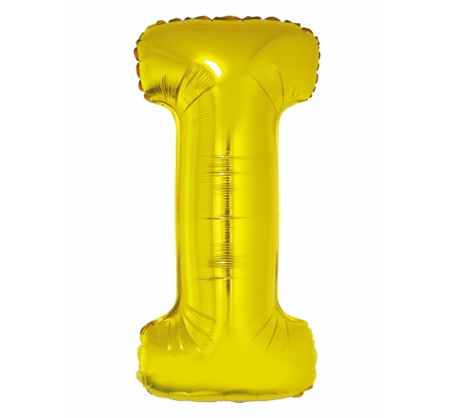 Balón Písmeno I Písmeno Meno Abeceda zlatá 89 cm
